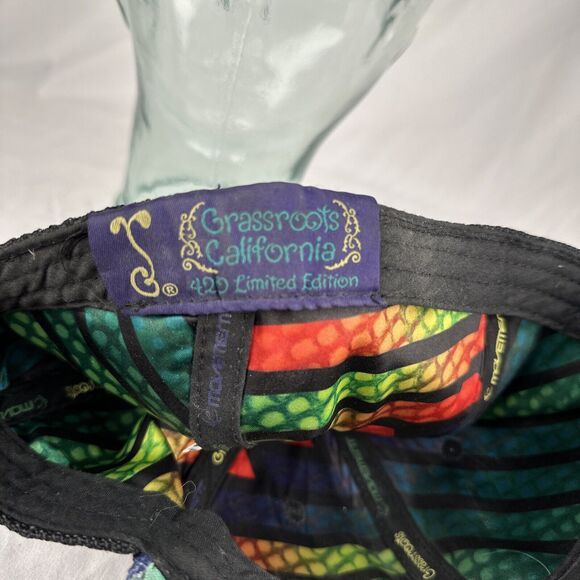 Grassroots California 420 Limited Edition Mens Hat 8 1/4 Black Green Movement - Picture 11 of 12